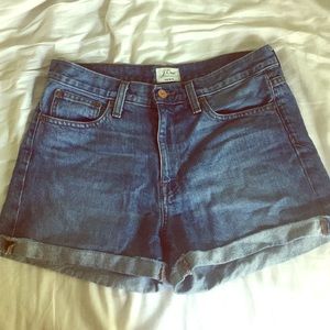 J Crew High Waisted Denim Shorts - size 27